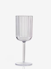Clear Hollis Plastic Picnic Drinkware Set of 4 Wine Glasses - Image 5 of 5