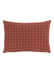 Furn Cinnamon  Chocolate Softie Grid Quilted Fibre Filled Cushion - Image 3 of 4