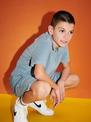 Mineral Blue Towelling Short Sleeve Shirt and Shorts Set (3-16yrs) - Image 2 of 6