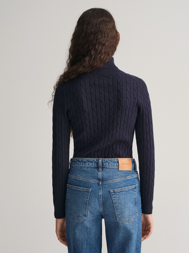 Abendblau - GANT Stretch-Baumwoll-Rollkragenpullover - Bild 2 von 6