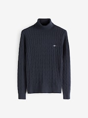 Abendblau - GANT Stretch-Baumwoll-Rollkragenpullover - Bild 5 von 6