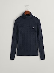 Abendblau - GANT Stretch-Baumwoll-Rollkragenpullover - Bild 6 von 6