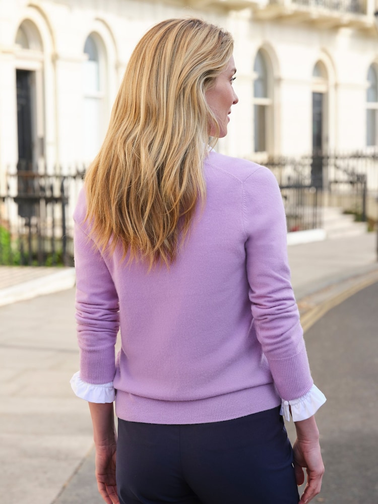 Pure Collection Cashmere V-Neck Sweater - Image 2 of 3