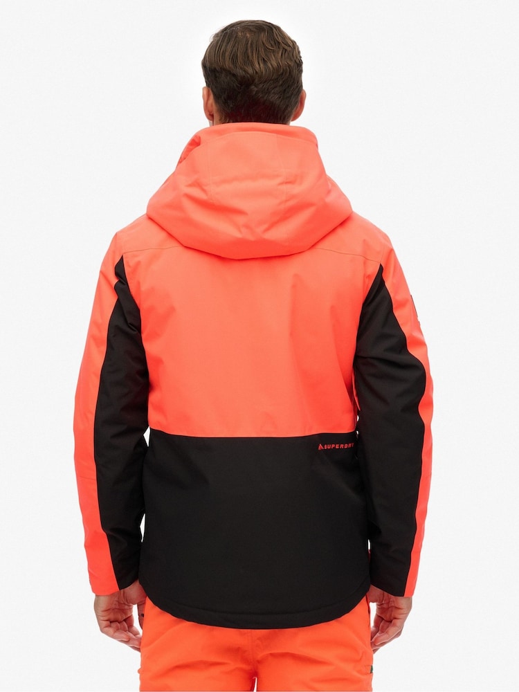 Superdry Orange Ultimate Freestyle Ski Jacket - Image 2 of 7 Superdry Orange Ultimate Freestyle Ski Jacket - Image 2 of 7