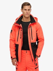 Superdry Orange Ultimate Freestyle Ski Jacket - Image 4 of 7