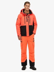 Superdry Orange Ultimate Freestyle Ski Jacket - Image 6 of 7
