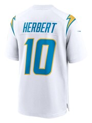 Nike White NFL Los Angeles Chargers Game Road Jersey - Justin Herbert - Image 3 of 3
