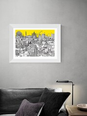 East End Prints White London Jungle Framed Print - Image 2 of 4