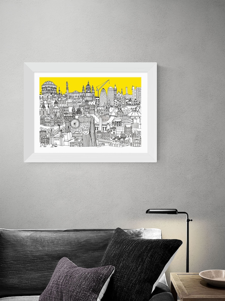 East End Prints White London Jungle Framed Print - Image 2 of 4