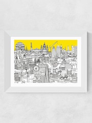 East End Prints White London Jungle Framed Print - Image 4 of 4