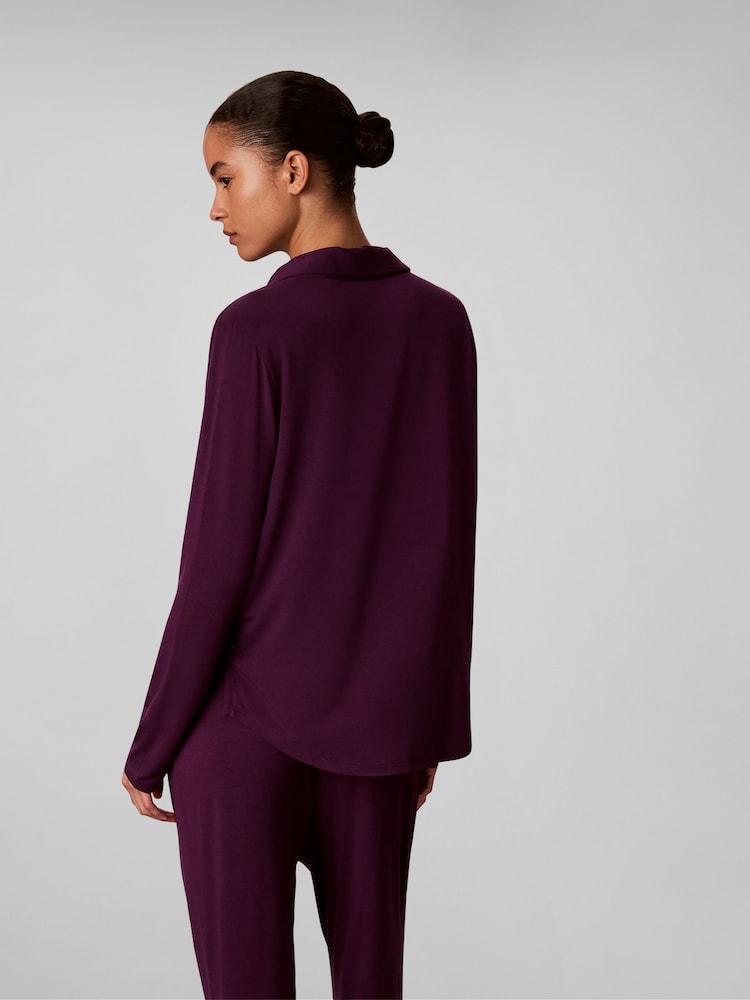 Calvin Klein Purple Ultra Soft Modal Shirt and Pyjamas Set - Image 2 of 5