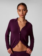Calvin Klein Purple Ultra Soft Modal Shirt and Pyjamas Set - Image 3 of 5