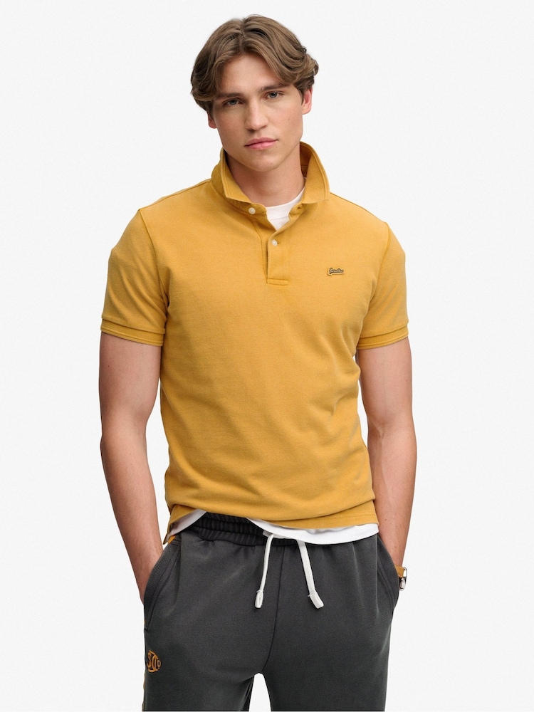Amarillo - Polo de piqué clásico de Superdry - Imagen 1 de 6