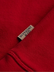 Superdry Red Essential Serif Logo Half Zip Sweatshirt - Image 6 of 6