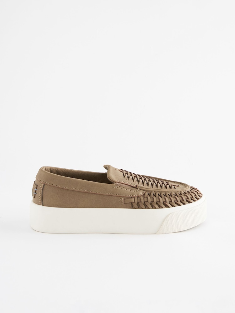 Neutral Woven Loafers - Image 2 of 6