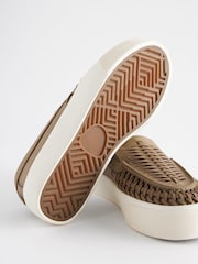 Neutral Woven Loafers - Image 4 of 6
