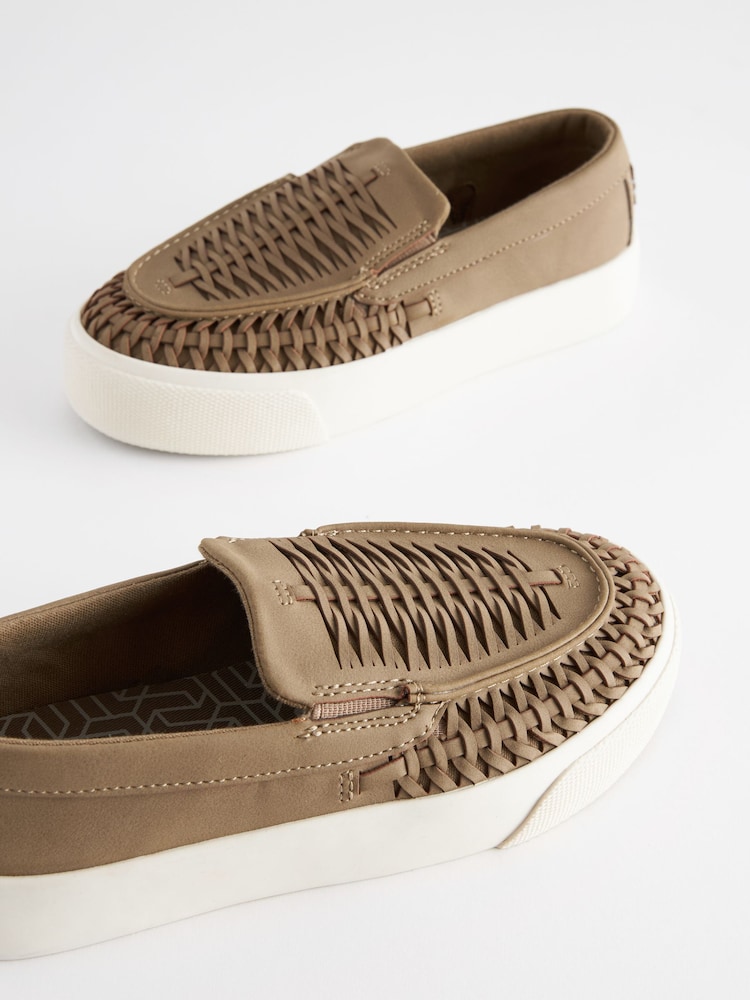 Neutral Woven Loafers - Image 6 of 6