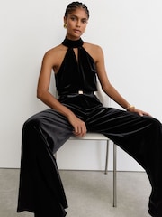 Reiss Black Jodie Petite Jumpsuit - Image 6 of 9