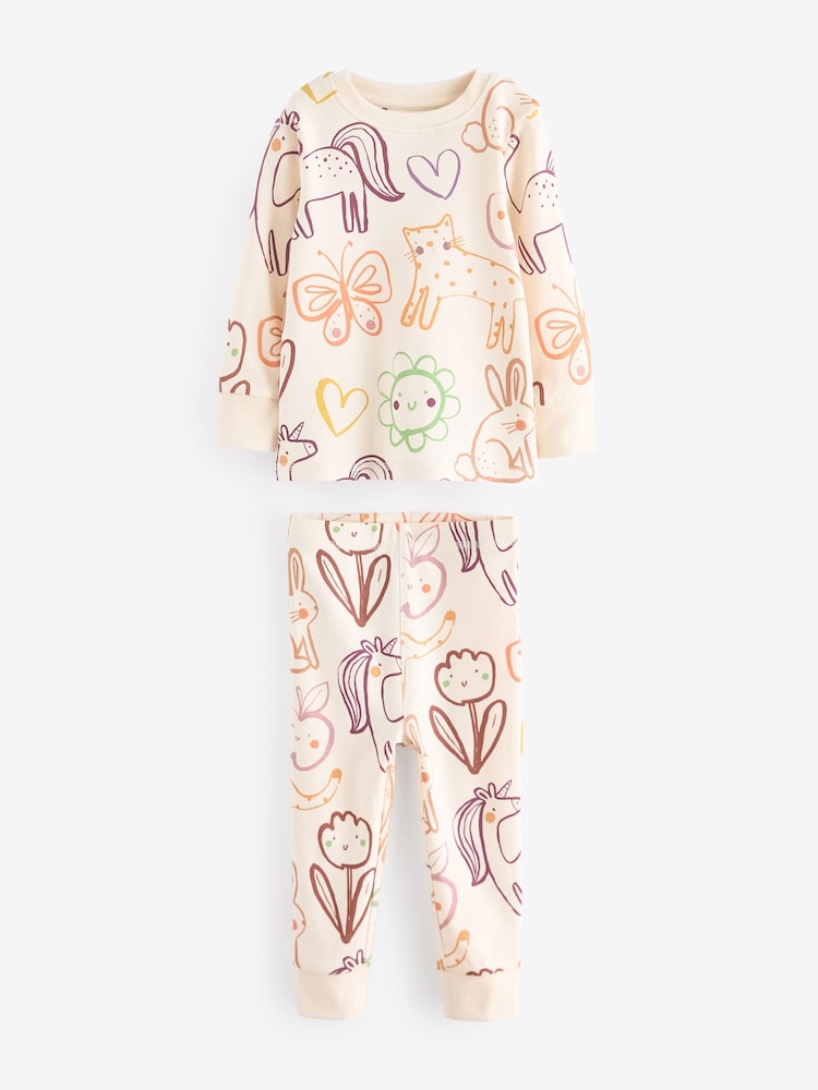 Personnage neutre - Lot de 3 pyjamas confortables imprimés (9mois à12ans) - Image 8 of 11