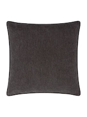 Yard Charcoal Heath Washed Velvet Textured Fibre Filled Cushion - Image 2 of 3
