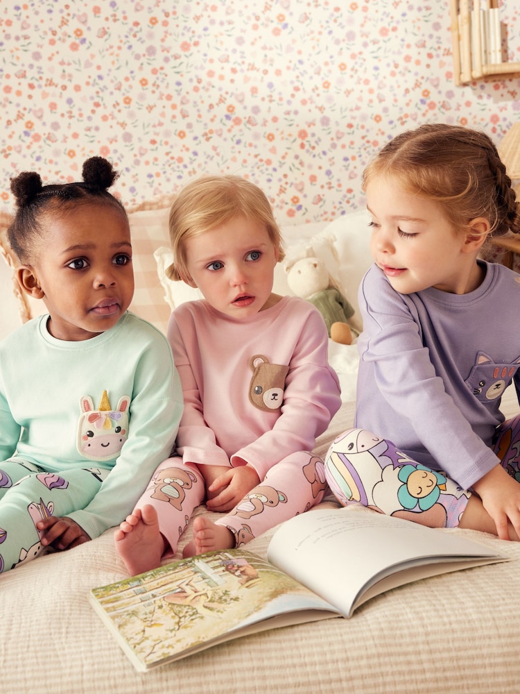 Pastell/Motiv - Pyjamas mit Leggings im 3er-Pack (9 Monate – 10 Jahre) - Bild 1 von 12 Pastell/Motiv - Pyjamas mit Leggings im 3er-Pack (9 Monate – 10 Jahre) - Bild 1 von 12