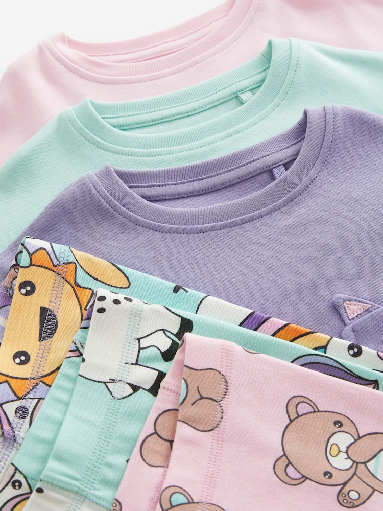 Pastel Character Legging Pyjamas 3 Pack (9mths-10yrs) - Image 11 of 12