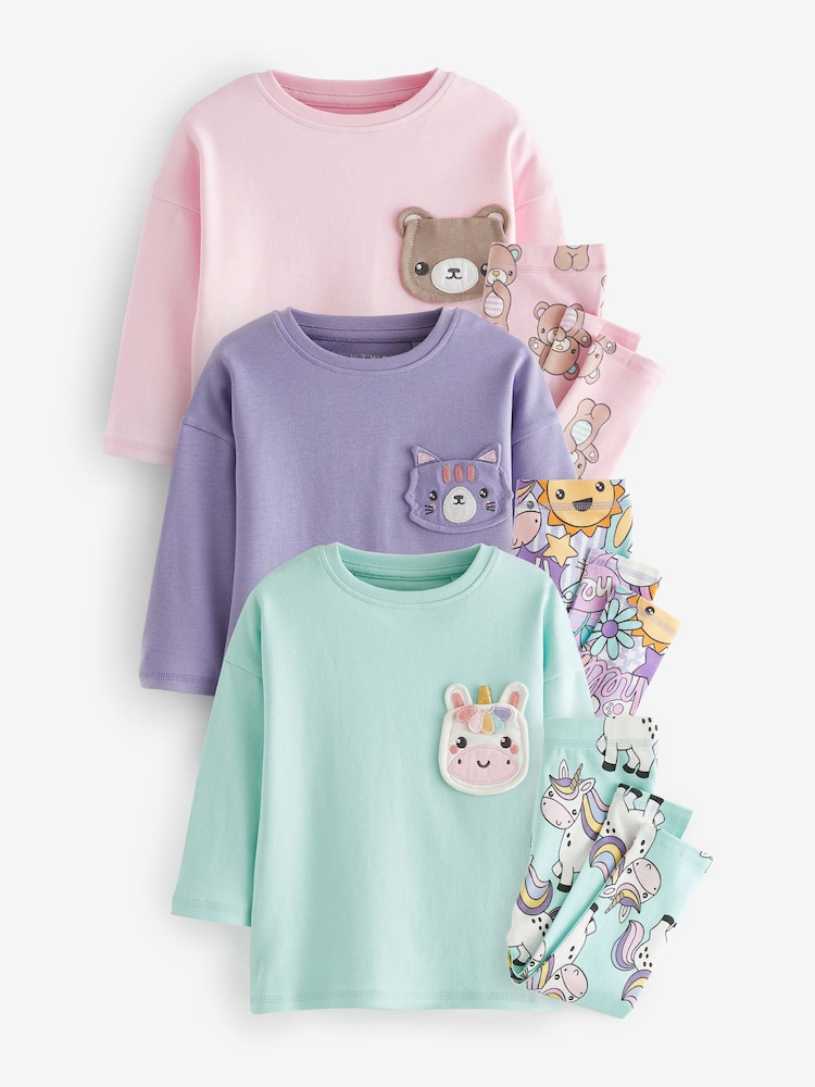 Pastel Character Legging Pyjamas 3 Pack (9mths-10yrs) - Image 6 of 12