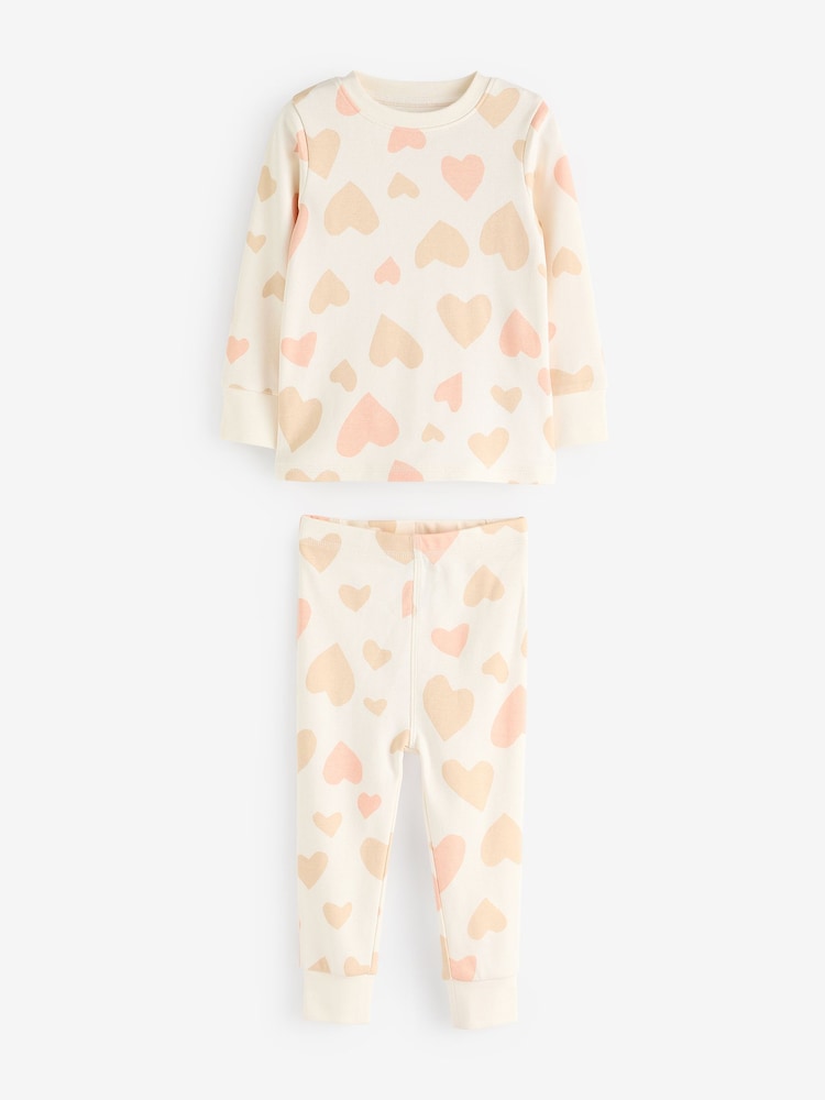 Neutral/Yellow 3 Pack 100% Cotton Snuggle Pyjamas (9mths-12yrs) - Image 4 of 8