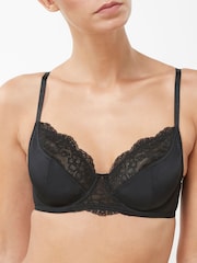 Black/White 2 Pack Floral Print Non Pad Full Cup Bra - Image 2 of 10