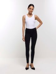 River Island Black Mid Rise Skinny Bum Sculpt Jeans - Image 2 of 8
