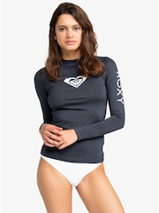 Roxy Blue Whole Hearted Long Sleeved Rash Vest - Image 1 of 5