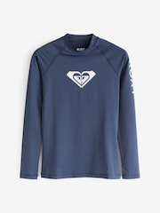 Roxy Blue Whole Hearted Long Sleeved Rash Vest - Image 4 of 5