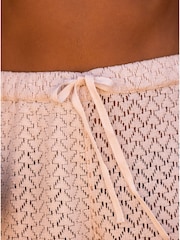 Roxy Cream 100% Cotton Wide Leg Beach Trousers - Image 7 of 7