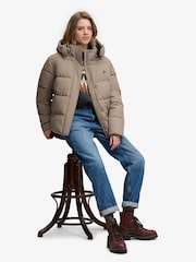 Superdry Brown Premium Puffer Jacket - Image 5 of 8
