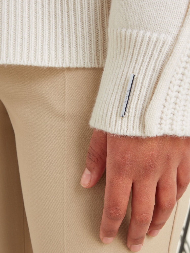 Calvin Klein Recycled Wool Mock Neck Sweater - Image 2 of 2 Calvin Klein Recycled Wool Mock Neck Sweater - Image 2 of 2