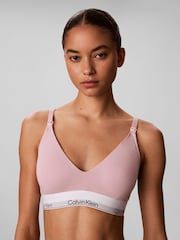 Calvin Klein Pink Maternity Lightly Lined Triangle Bralette - Icon Cotton Modal - Image 1 of 4