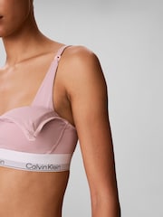 Calvin Klein Pink Maternity Lightly Lined Triangle Bralette - Icon Cotton Modal - Image 2 of 4