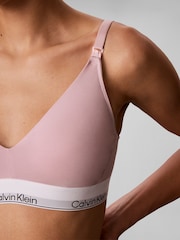 Calvin Klein Pink Maternity Lightly Lined Triangle Bralette - Icon Cotton Modal - Image 3 of 4