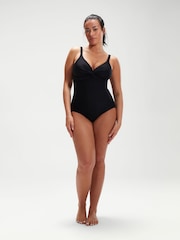 Speedo Black Brigitte Shaping 1 Piece Swimsuit - Image 1 of 6