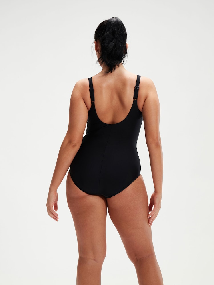 Speedo Black Brigitte Shaping 1 Piece Swimsuit - Image 2 of 6