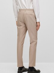 BOSS White Leon Micro Patterned Stretch Regular Fit Trousers - Image 4 of 5