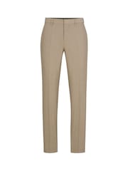 BOSS White Leon Micro Patterned Stretch Regular Fit Trousers - Image 5 of 5