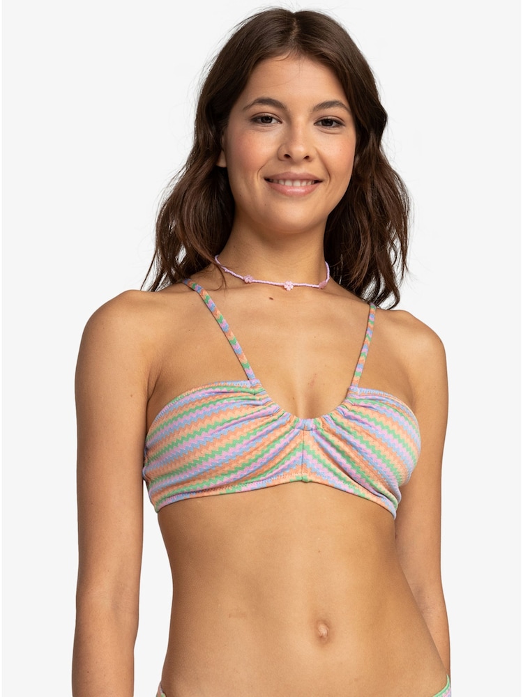Roxy Purple Multi Wavy Stripe Bikini Top - Image 1 of 1
