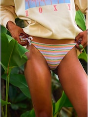 Roxy Purple Multi Wavy Stripe Bikini Bottoms - Image 2 of 7