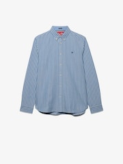 Light Blue Stripes - Cămașă cu mânecă lungă Superdry Preppy Oxford - Imaginea 5 din 6