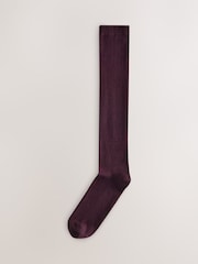 Burgundy Red Modal Blend Knee High Socks 2 Pack - Image 3 of 5