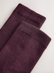 Burgundy Red Modal Blend Knee High Socks 2 Pack - Image 4 of 5