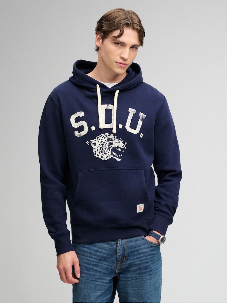 Blå - Superdry Athletic Essentials-hettegenser - Bilde 1 av 5