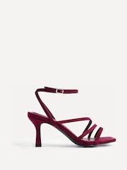 Linzi Red Reflect Wide Fit Strappy Heeled Sandals - Image 3 of 6