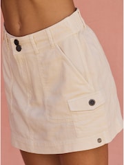 Roxy Cream Cotton Mini Skirt - Image 2 of 8